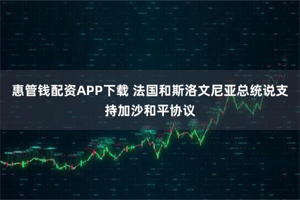 惠管钱配资APP下载 法国和斯洛文尼亚总统说支持加沙和平协议