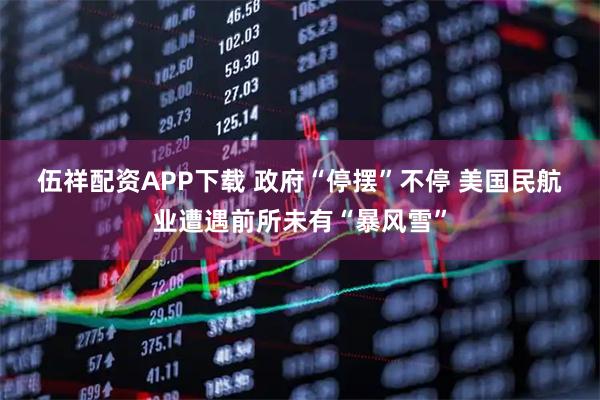 伍祥配资APP下载 政府“停摆”不停 美国民航业遭遇前所未有“暴风雪”