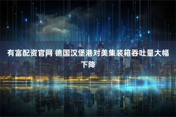 有富配资官网 德国汉堡港对美集装箱吞吐量大幅下降